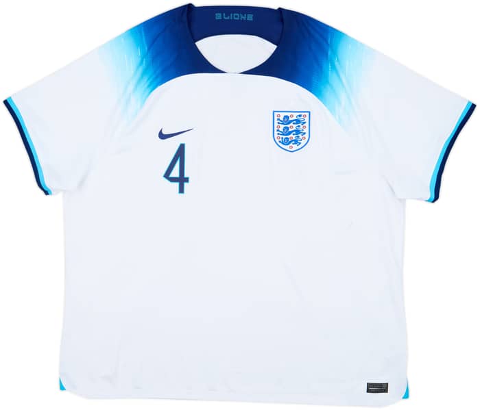 2022-23 England Home Shirt Rice #4 - 8/10 - (3XL)