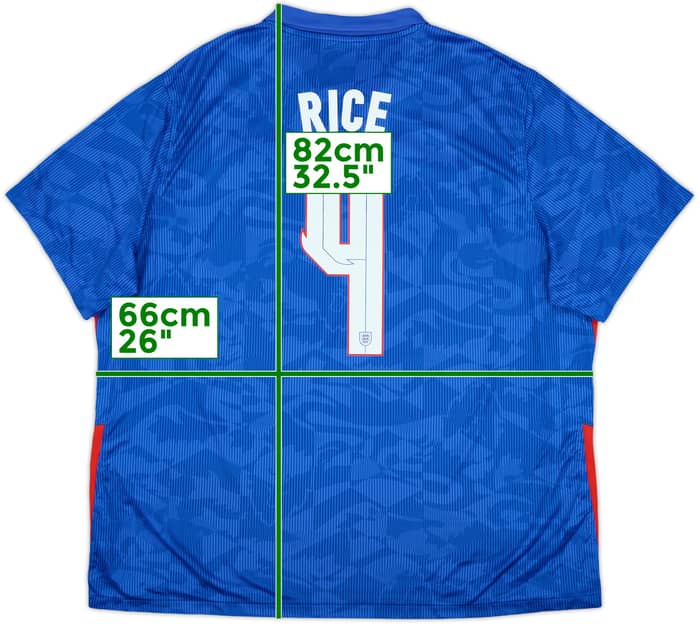 2020-21 England Away Shirt Rice #4 - 8/10 - (3XL)