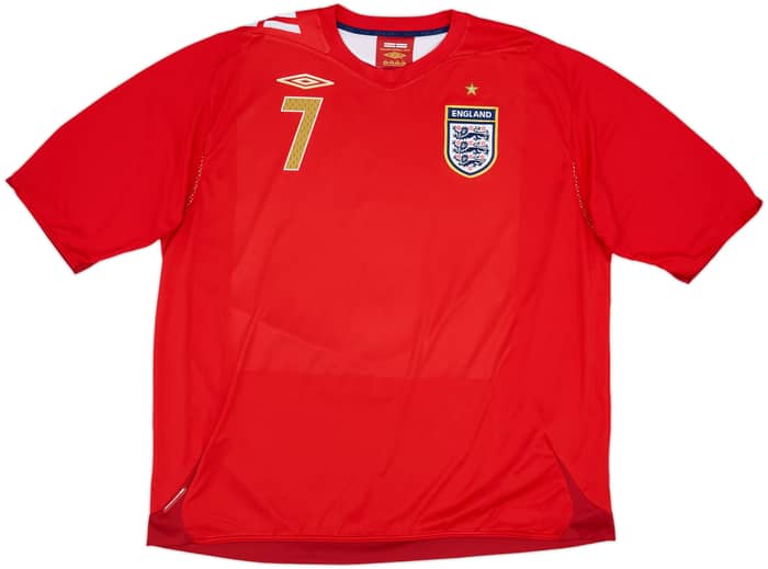 2006-08 England Away Shirt Beckham #7 - 10/10 - (3XL)