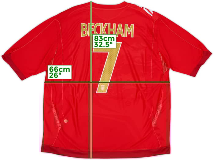 2006-08 England Away Shirt Beckham #7 - 10/10 - (3XL)