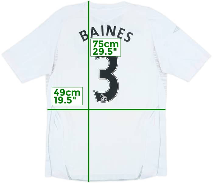 2007-08 Everton Away Shirt Baines #3 - 7/10 - (M)
