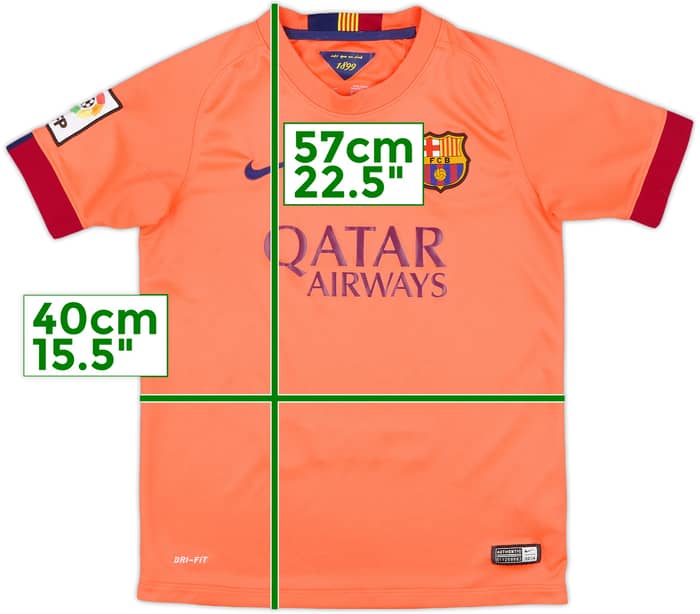 2014-15 Barcelona Away Shirt - 8/10 - (M.Boys)