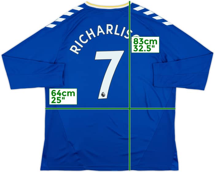 2021-22 Everton Home L/S Shirt Richarlison #7 - 8/10 - (3XL)