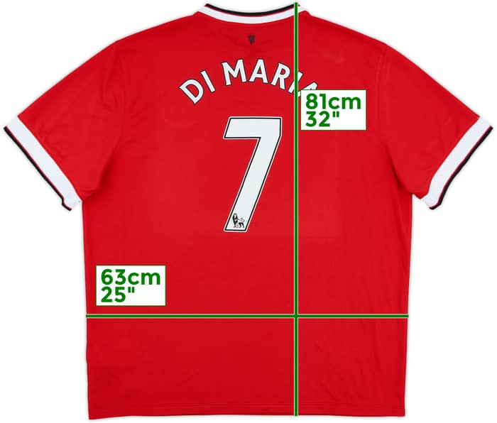 2014-15 Manchester United Home Shirt Di Maria #7 - 8/10 - (XXL)