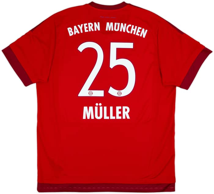 2015-16 Bayern Munich Home Shirt Muller #25 - 8/10 - (XL)
