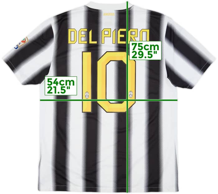 2011-12 Juventus Home Shirt Del Piero #10 - 7/10 - (L)