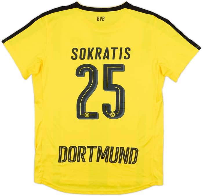 2016-17 Borussia Dortmund Home Shirt Sokratis #25 - 9/10 - (Women's M)