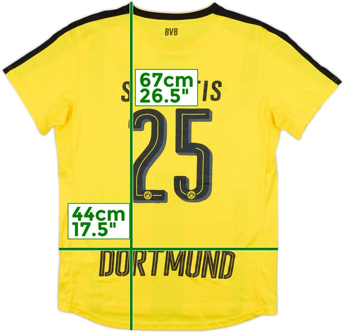 2016-17 Borussia Dortmund Home Shirt Sokratis #25 - 9/10 - (Women's M)