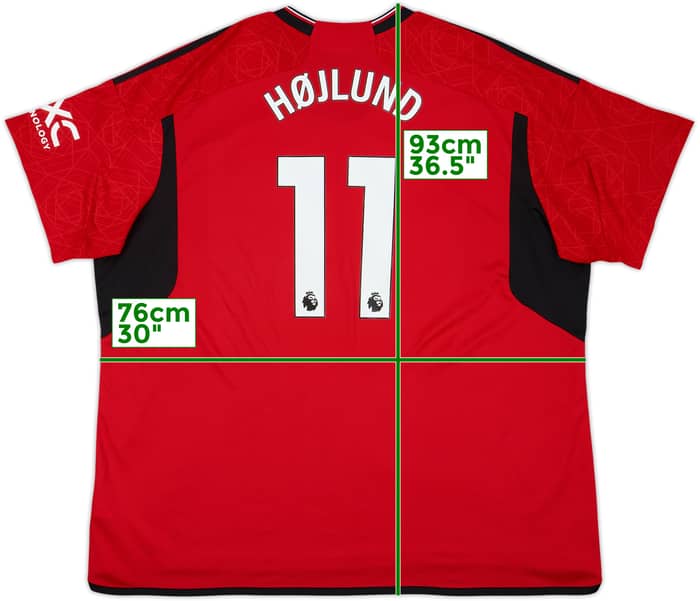 2023-24 Manchester United Home Shirt Højlund #11 - 9/10 - (4XL)