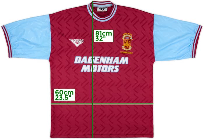 1993-95 West Ham 'Bobby Moore Memorial Match' Home Shirt - 8/10 - (XL)