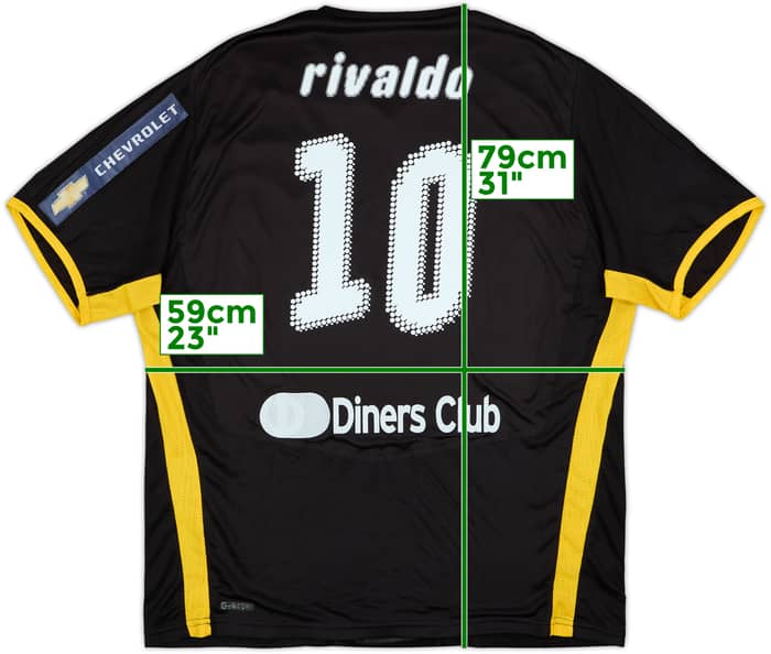 2008-09 AEK Athens Away Shirt Rivaldo #10 - 7/10 - (XL)