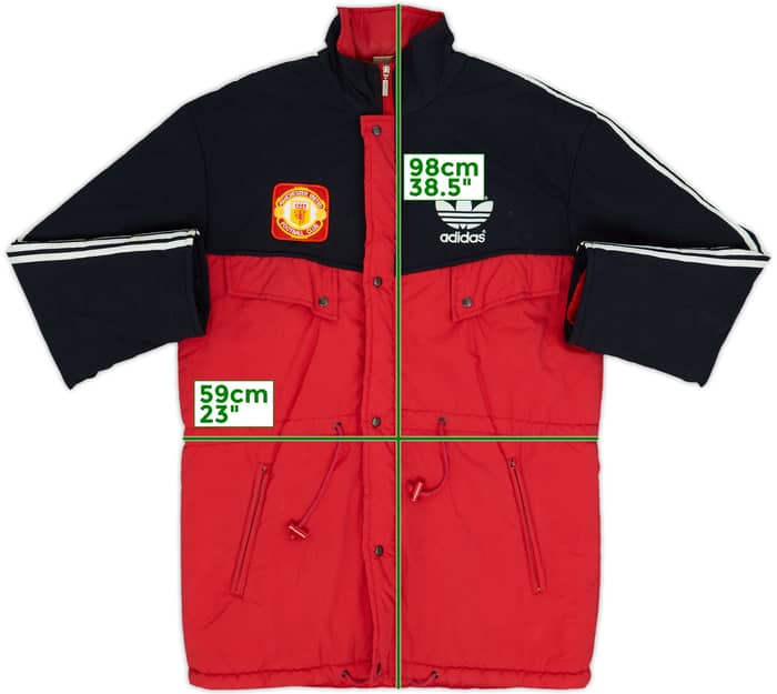 1988-90 adidas Template Padded Bench Coat (Manchester United) - 7/10 - (M)
