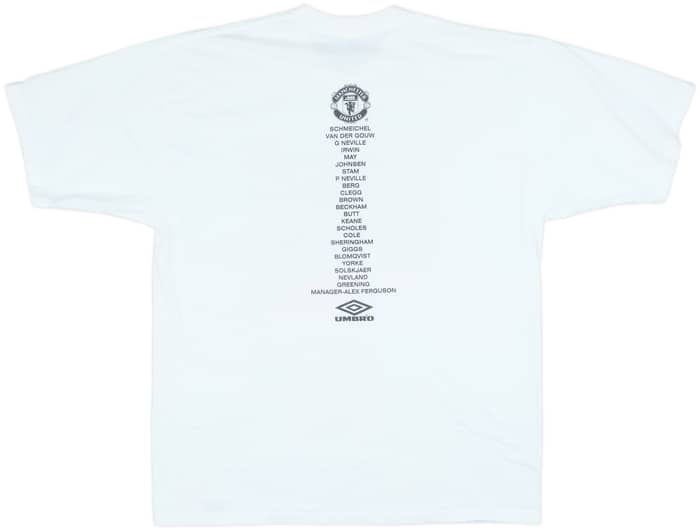 1999-00 Manchester United Umbro 'Treble' Graphic Tee - 7/10 - (XL)