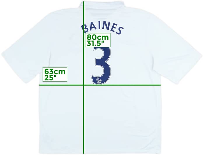 2012-13 Everton Third Shirt Baines #3 - 9/10 - (XXL)