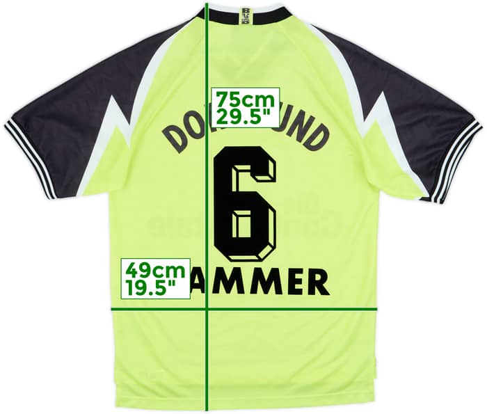 1995-96 Borussia Dortmund Home Shirt Sammer #6 - 9/10 - (S)