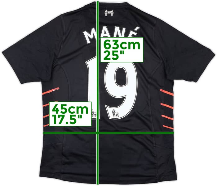2016-17 Liverpool Away Shirt Mane #19 - 7/10 - (XL.Boys)