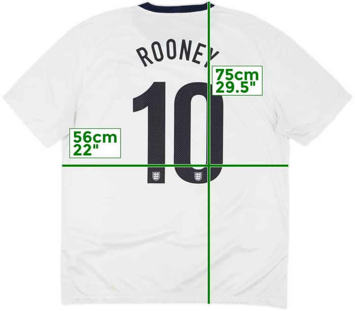 2013 England 150th Anniversary Home Shirt Rooney #10 - 6/10 - (XL)