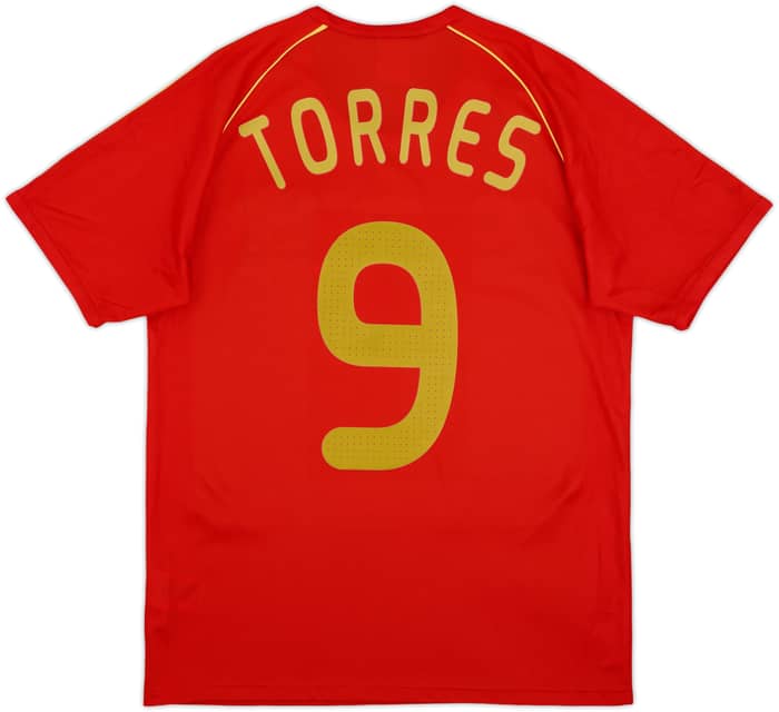 2007-09 Spain Basic Home Shirt Torres #9 - 10/10 - (S)