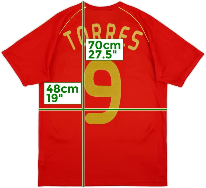 2007-09 Spain Basic Home Shirt Torres #9 - 10/10 - (S)