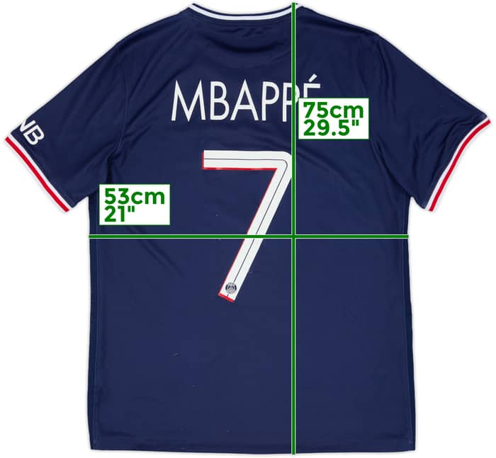 2020-21 Paris Saint-Germain Home Shirt Mbappe #7 - 7/10 - (L)