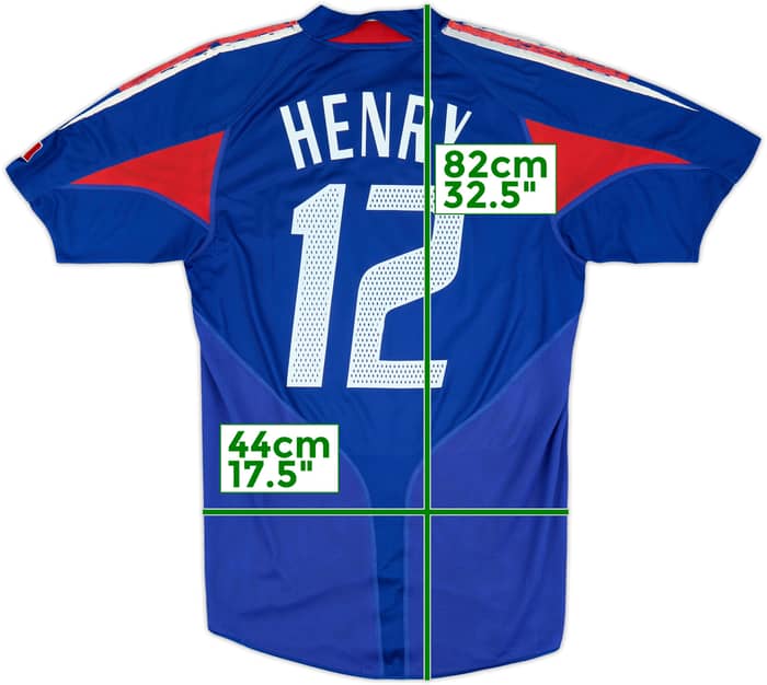 2004-06 France Home Shirt Henry #12 - 6/10 - (S)