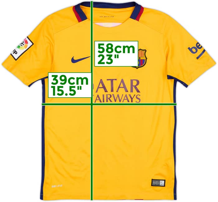 2015-16 Barcelona Away Shirt - 5/10 - (M.Boys)