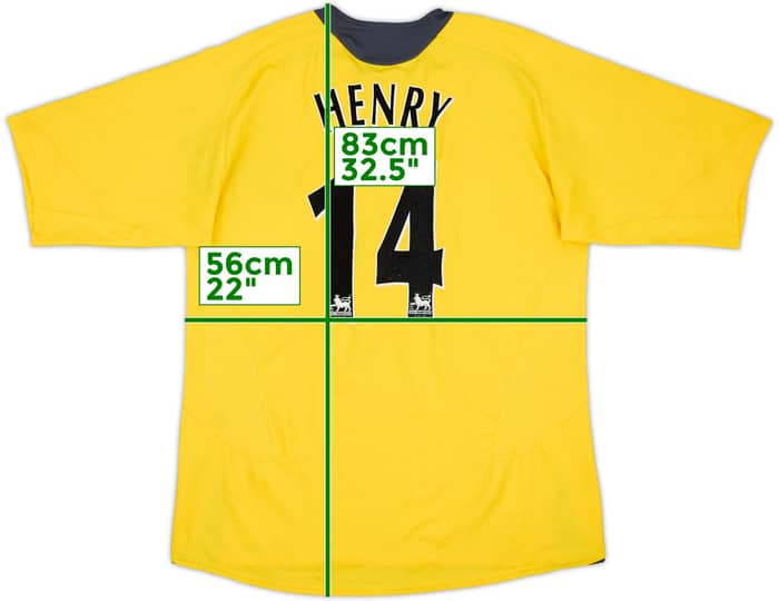 2006-07 Arsenal Away Shirt Henry #14 - 8/10 - (XL)