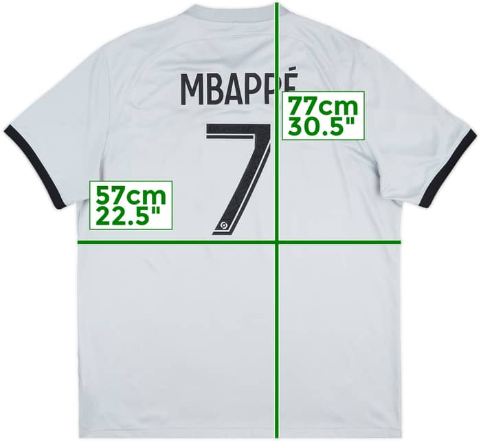 2022-23 Paris Saint-Germain Away Shirt Mbappe #7 - 7/10 - (XL)