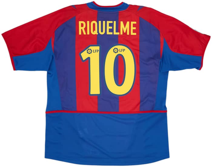 2002-03 Barcelona Home Shirt Riquelme #10 - 8/10 - (L)