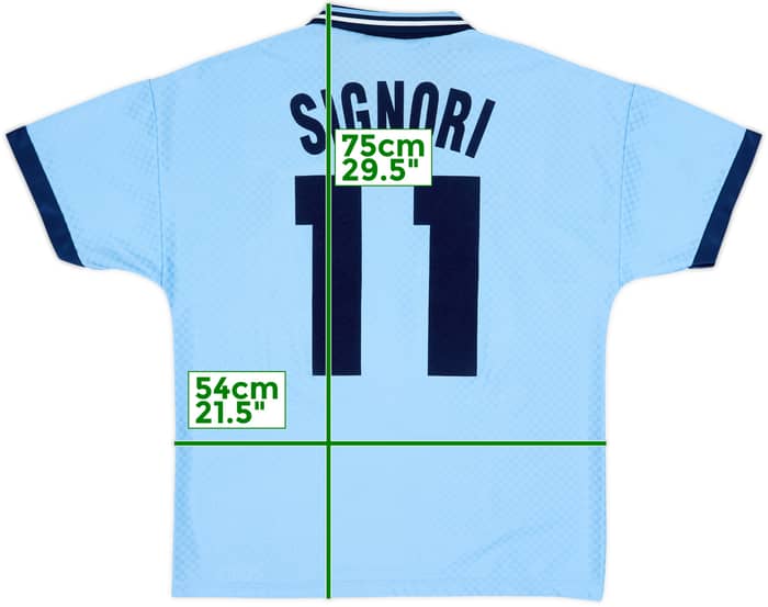 1995-96 Lazio Home Shirt Signori #11 - 9/10 - (M)