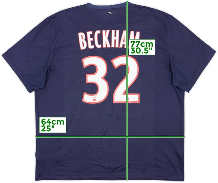 2012-13 Paris Saint-Germain Home Shirt Beckham #32 - 5/10 - (XXL)