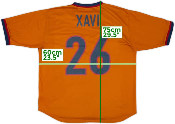 1998-00 Barcelona Third Shirt Xavi #26 - 7/10 - (XL)