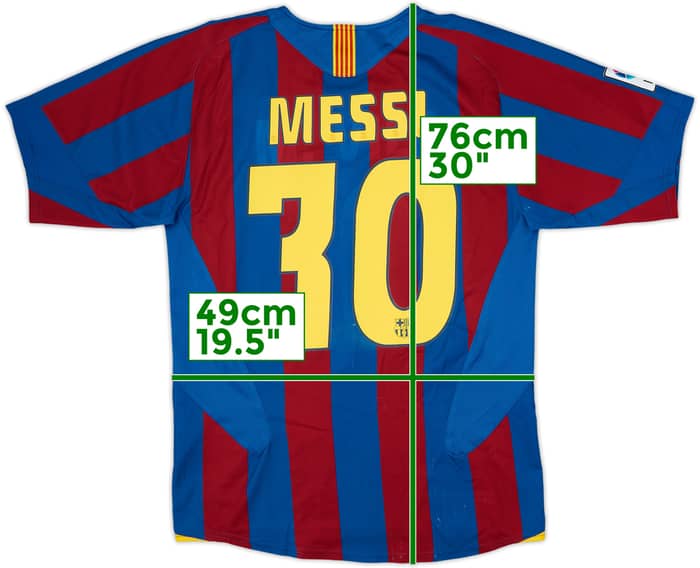 2005-06 Barcelona Home Shirt Messi #30 - 6/10 - (S)