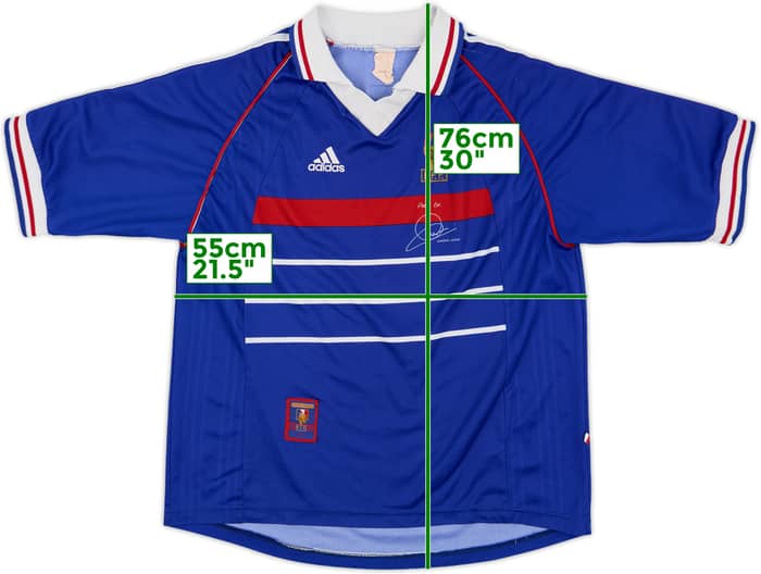 1998-00 France 'Pour Toi Zinedine Zidane' Home Shirt - 8/10 - (M)