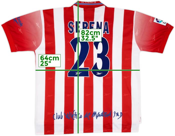 1998-99 Atletico Madrid Match Issue Home Shirt Serena #23