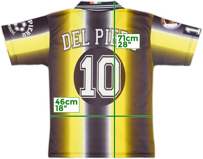 1990s Juventus Graphic Shirt Del Piero #10 - 9/10 - (S/M)