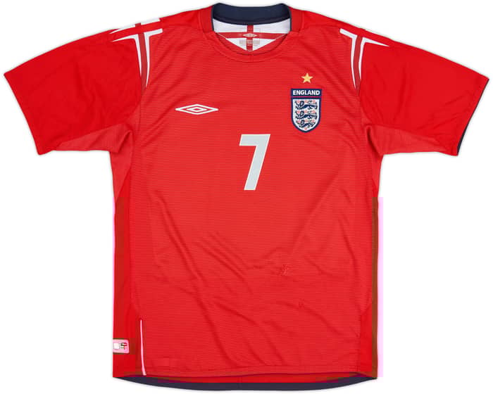 2004-06 England Away Shirt Beckham #7 - 5/10 - (M)