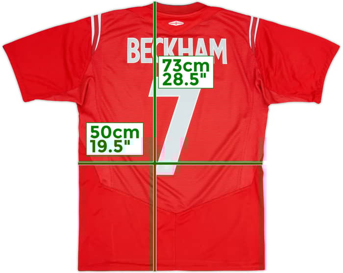 2004-06 England Away Shirt Beckham #7 - 5/10 - (M)