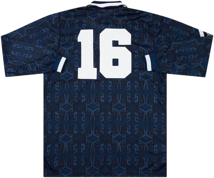 1992-93 Scotland Match Issue Home L/S Shirt #16