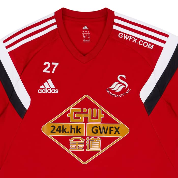 2014-15 Swansea Player Issue adidas Training Shirt - 8/10 - (L)