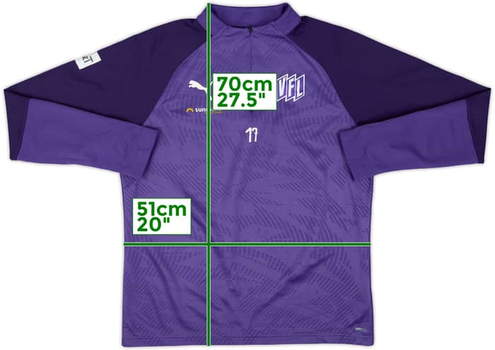 2018-19 VFL Osnabruck Player Issue Puma 1/4 Zip Drill Top #17 - 7/10 - (M)