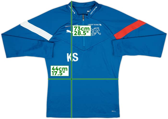 2022-24 Switzerland Puma Staff Issue 1/4 Zip Drill Top KS - 8/10 - (S)