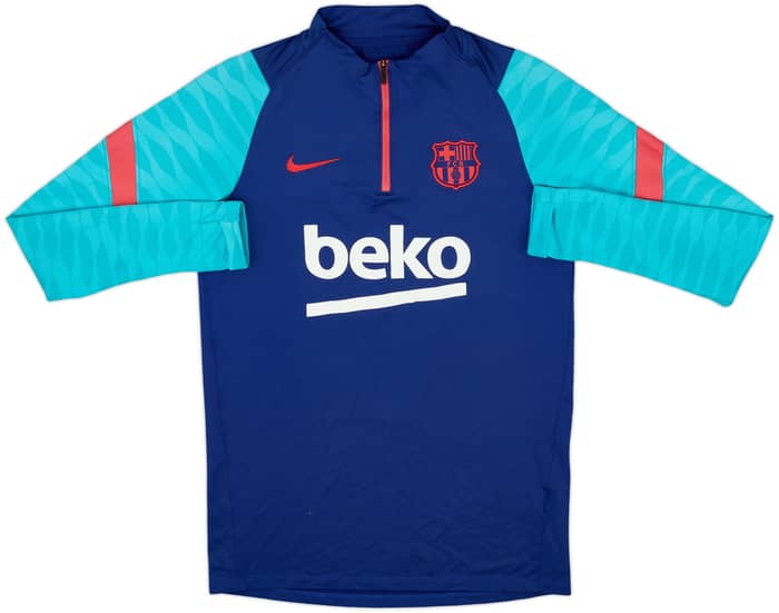 2020-21 Barcelona Nike 1/4 Zip Drill Top - 6/10 - (S)