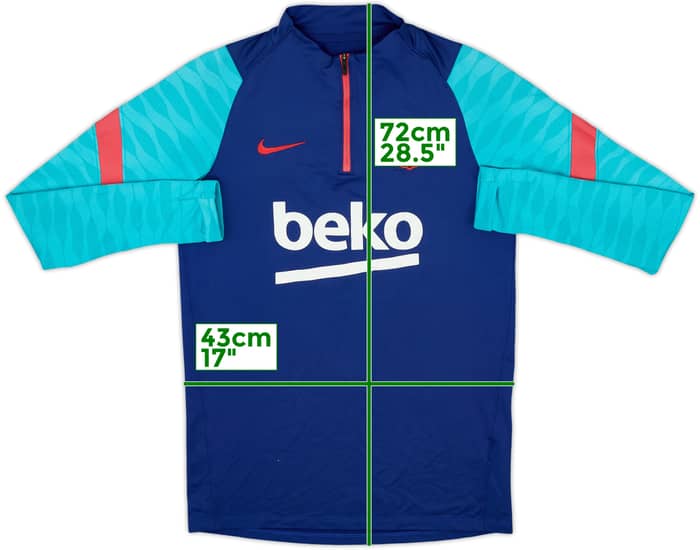 2020-21 Barcelona Nike 1/4 Zip Drill Top - 6/10 - (S)