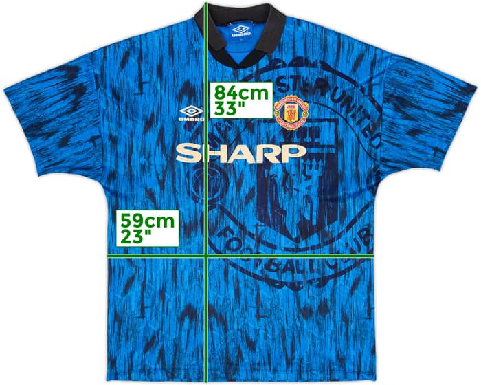 1992-93 Manchester United Away Shirt - 7/10 - (XL)