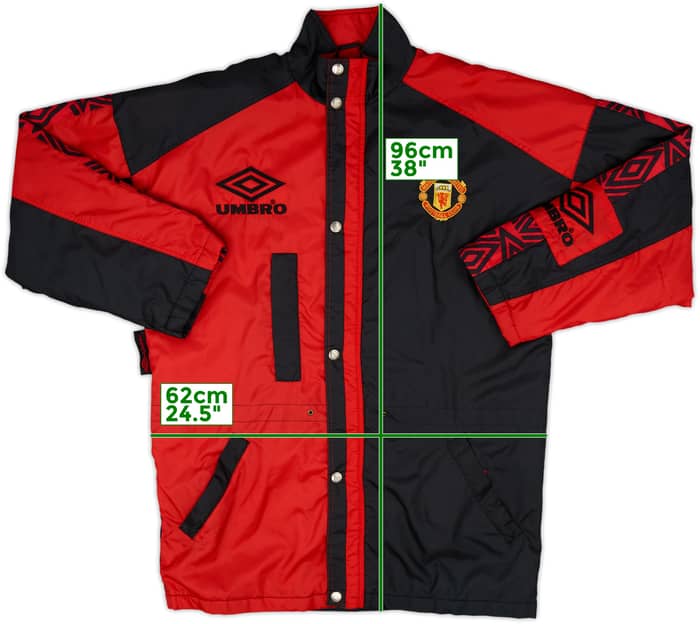 1995-97 Manchester United Umbro Padded Bench Coat - 9/10 - (M)
