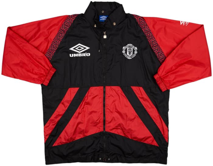 1995-96 Manchester United Umbro Hooded Rain Jacket - 9/10 - (XL)