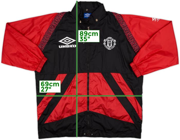1995-96 Manchester United Umbro Hooded Rain Jacket - 9/10 - (XL)