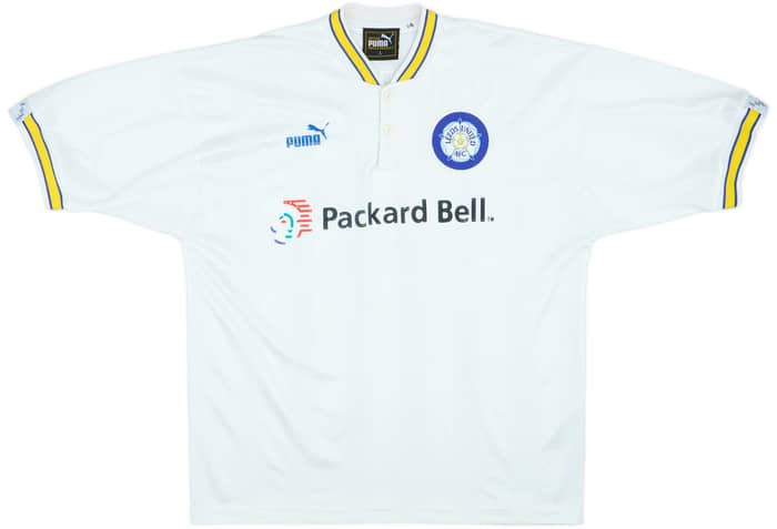 1996-98 Leeds United Home Shirt Haaland #4 - 8/10 - (L)