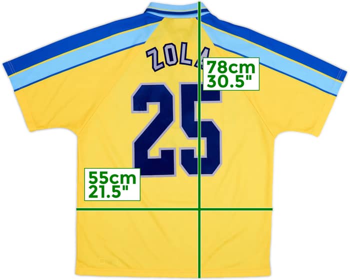 1997-98 Chelsea Away Shirt Zola #25 - 8/10 - (L)
